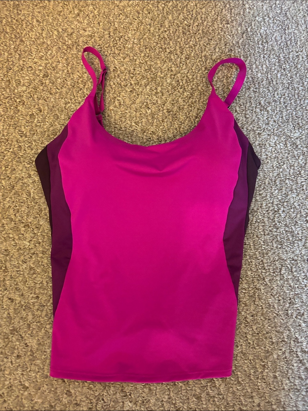 Athleta Magenta & Plum Athletic Tank Swim Top